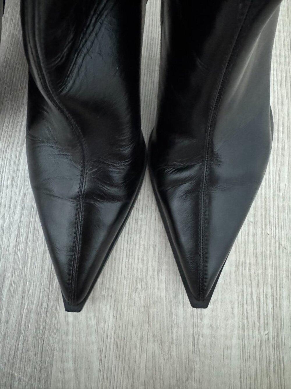 Zara Heeled Leather Boots Black – Size EU 39 / US 8 – New With Tags ✨ - Picture 16 of 16